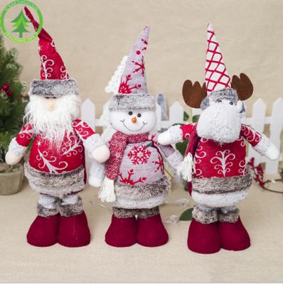 China Dolls Creative Flexible Santa Claus Xmas Home Decor Christmas Gift Dolls Christamas and Snowman and Deer for sale