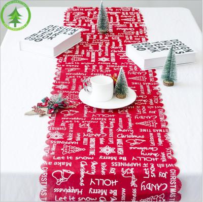 China Creative Christmas Table Cloth Printed Antifouling Flag Antifouling Table Cloth for sale