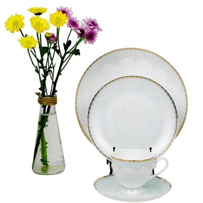 China Sustainable Reach Party Dinner Set Round Ceramic Restaurant Server Color Glazed Ceramic Dinner Dishes For Restaurant for sale