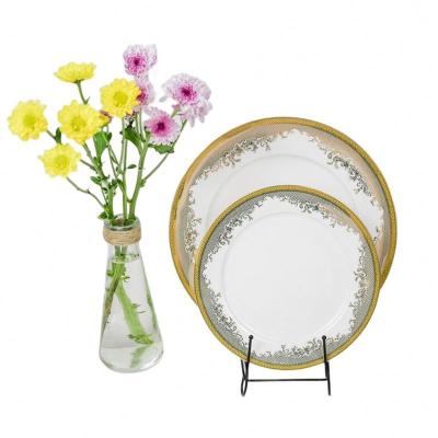 China Viable Ceramic Dinner Plates Restaurant Wedding Dinner Set Wedding Dinner Dishes Goldgold Dinner Plate for sale