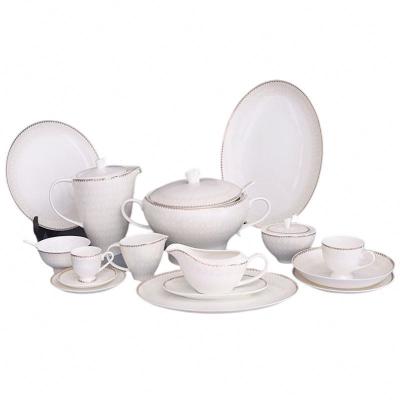 China Restaurant Personal Dinnerware Porcelain Logos Dishes Sets Sustainably Sourcing Ceramic Dinner Set for sale