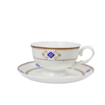 China Ceramic New Style Viable Irregular Bone China Creative Novelty Coffee Cup And Saucer Yard Squeeze Hand Cup for sale