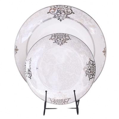 China Viable Porcelain Dinnerware White Dinnerware Chinese Ceramic Blue And Fine White Ceramic Dinnerware Set for sale