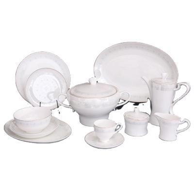 China Original Sustainable Dinnerware Set Bone China Food Color Feature Type for sale