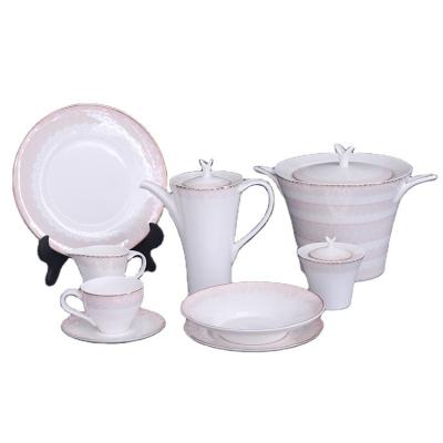 China Four Seasons Sustainable Series Porcelain Dinnerware Set Fine Bone China Set Custom Western Scenic OEM for sale