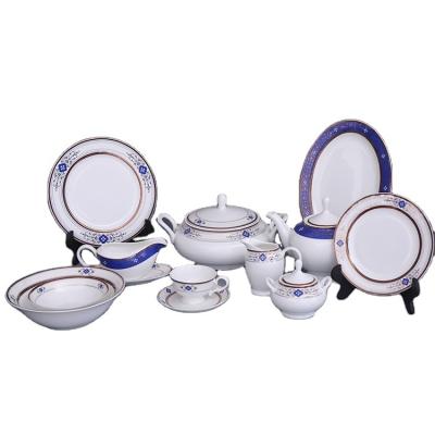 China Sustainable Tableware Set New Pattern Disposable Color Bone China Lightweight Material Eco Origin Type for sale