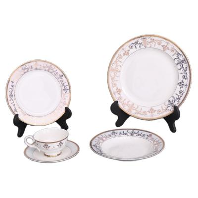 China Viable Wholesale High Quality Viable Bone China Dinner Plate Set Square 16pcs Western Style Box Packing Color Customized Feature for sale