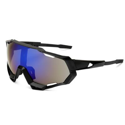 China Sports Sunglasses UV400 Blocking Colorful Glass Cycling Outdoor Sports Windproof Cycling Sunglasses Men for sale