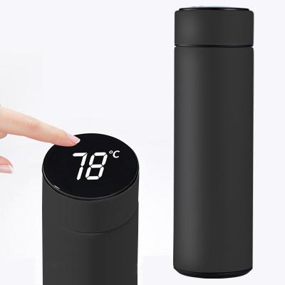 China New PORTABLE Smart Water Bottle LED Temperature Display Stainless Steel Thermos Vacuum Flask With Logo for sale