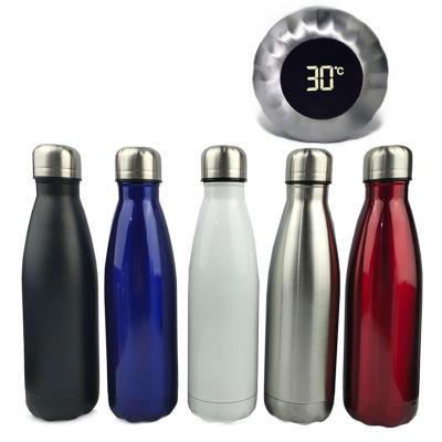 China Dual LED Digital PORTABLE Bottle Wall Stainless Steel Vacuum Flask Temperature Display Water Bottle for sale