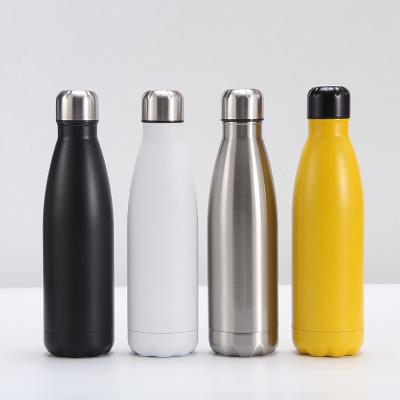 China Custom Hot Selling PORTABLE Double Logo Vacuum Flask Stainless Steel Wall Insulated Water Bottle for sale