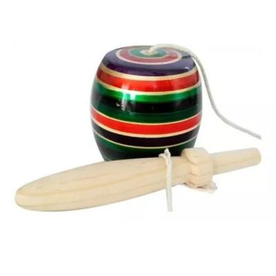 China Wooden top Toy Trompos Spinning puzzle Baleros de baleros de sport OEM madera de juguete de tradicional handmade artesania mexicano for sale