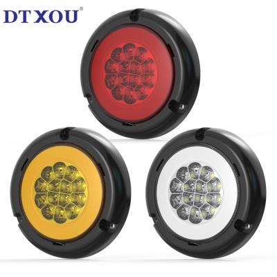 China 4 Inch Plastic Housing Truck Trailer Led Light Round Tail Turn Braking Reverse Turn Signal Stop Light Bus School for sale