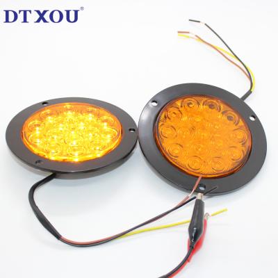 China Bus round led tail lighting flashing stop turning lamp 4' for truck eagle eye led tail lamp for sale