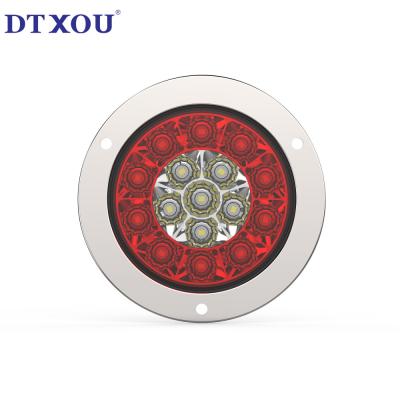 China 12-24V LED Circular Truck Taillights with 16pcs High Bright LED Chips 137.5*34.5MM for sale