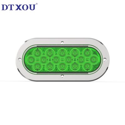 China Custom Led Truck Trailer Tail Lights 6 Led Rubber Ring 6 Oval Trailer Lamp for sale