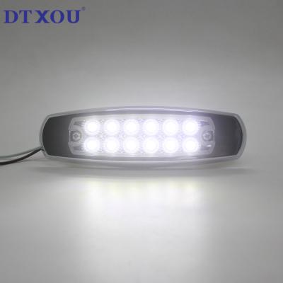 China Universal 12-24v Super Bright Flash 12led Warning Strobe Lights Waterproof Dustproof Truck Vehicle Strobe Side Led Marker Light for sale