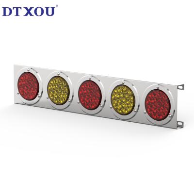 China High quality waterproof Led truck trailer tail light stainless steel 5-hole combination large truck trailer tail light for sale