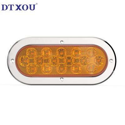 China DC12V 24V Multi-voltage 6 Inch Oval Led Stop Turn Tail Lights for Multi-voltage Trucks for sale