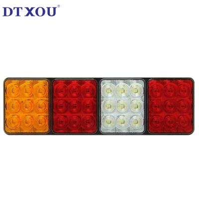 China 12v 24v Combination Led Tail Light With Iron Plate Stop Turn Signal Back Reversing License Plate Light for sale