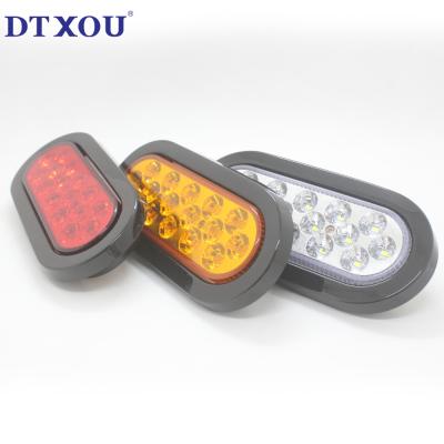 China Truck Trailer 6 Inch Oval White Red Yellow Cargo Light for 12V Truck External Lights for sale