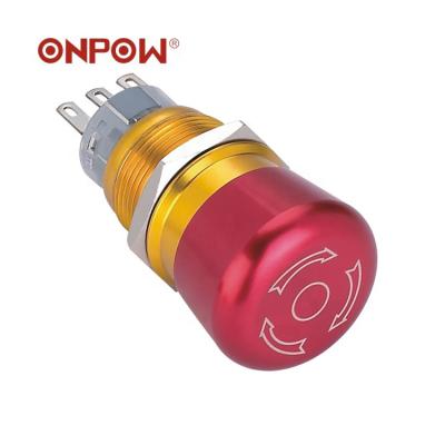 China Industry / new product push-lock emergency stop key switch household appliances / etc. 1NO1NC hot mushroom of custom 19mm for sale