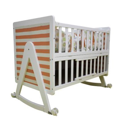 China Portable Wooden Baby Playpen Swing Wooden Newborn Baby Crib for sale