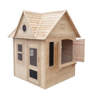 China Easily Assembled Nature Wood Castle Wooden House Kids Play for sale