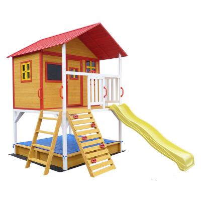 China Easily Assembled Wooden Kids Cubby House Castle Playhouse For Kids for sale