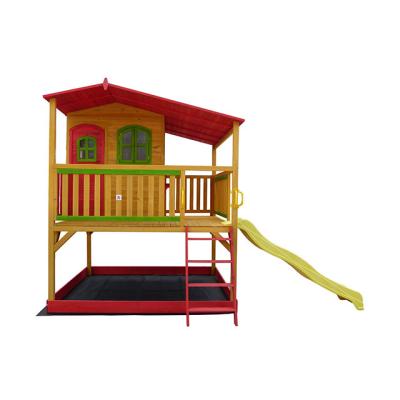 China Easily Assembled Backyard FSC Playhouse With Slide For Sale for sale