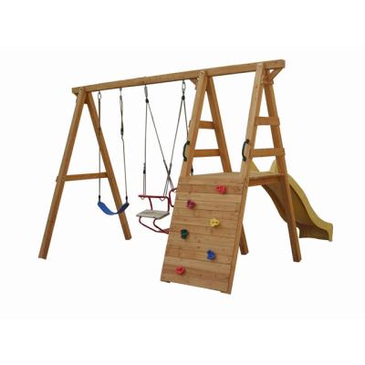 China Outdoor Climbing Furniture Frame With Slide And Swing For Kids for sale