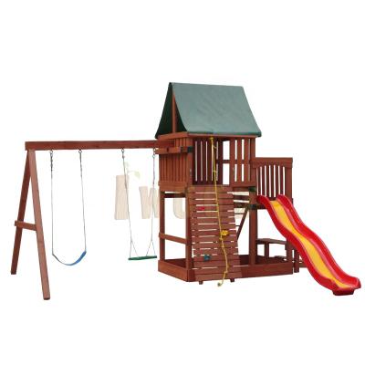 China Easily collected kids play swing set with slide for sale