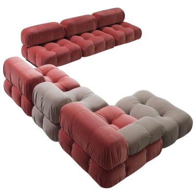 China Other Modern Furniture Sofa Bed Suede Fabric sectional l shape style living room sofas for sale