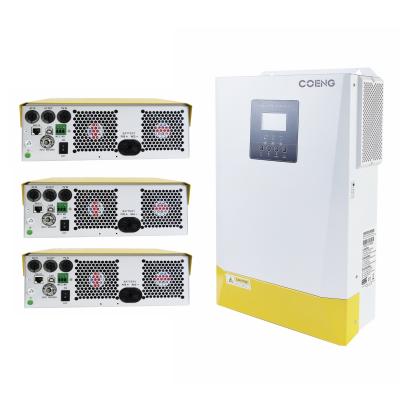 Cina 48V 5.5kw inverter solare ibrido Off Grid Puro Sine Wave Output 220VAC Mppt inverter del caricabatterie solare in vendita