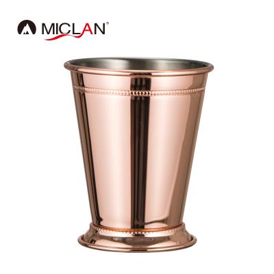 China Sustainable Non-Toxic Single Wall Stainless Steel Wine Glass Beer Mug for sale