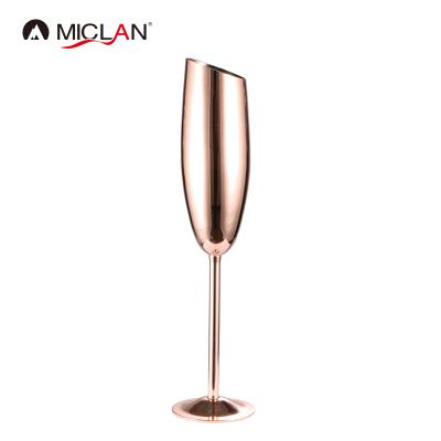 China Sustainable Hot Selling Stainless Steel Rose Gold Champagne Cups for sale