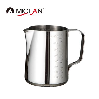 China Sustainable High Quality Stainless Steel Coffee Milk Frothing Jug/Cup /Mug/Pitcher With Measurement Markings for sale