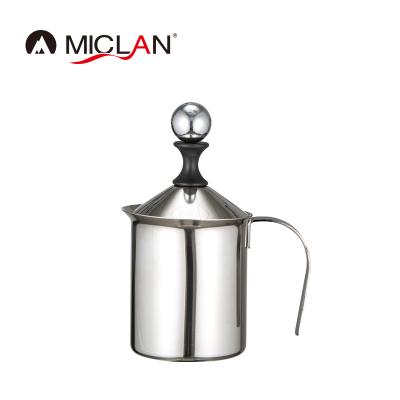 China Sustainable 400CC Milk Froth Maker For Coffee One Layer Stainless Steel Mesh Filter for sale