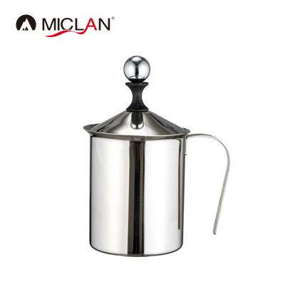 China Sustainable 800ML Double Layer Filter Milk Froth Maker Milk Frothering Pitcher Cappuccino Maker for sale