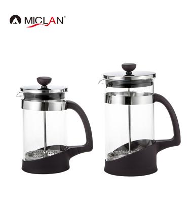 China French Press High Borosilicate Glass Sustainable Metal Teapot for sale