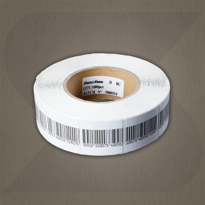 China Custom Security  EAS RF Soft Label / Sticker 8.2Mhz 40*40mm for sale