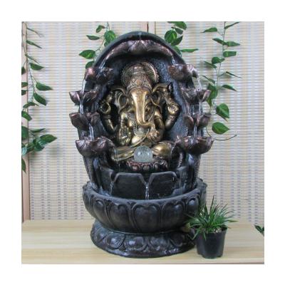 China Wholesale Outdoor Garden Resin Rock Water Feature Fountain/Office Garden/Indoor Decoration Outdoor Plant with LED Light for sale