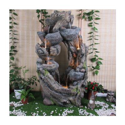 China Decorative Resin Fountain Indoor Outdoor Tabletop Garden/Office/Rockery Rockery Water Fountain for Garden Decoration for sale