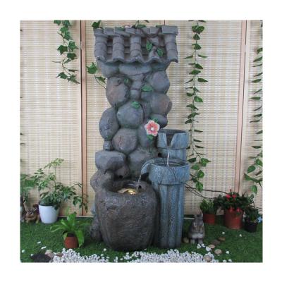 China Garden/Office/Factory Indoor Outdoor Hot Sale Decoration Metal Wrought Iron Small Indoor Water Fountain For Home Decor for sale