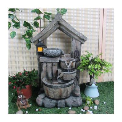 China Garden/Office/Indoor Garden Artificial Marble Water Fountain Lady Figurine Sculpture Outdoor Decoration Resin Waterfall for sale