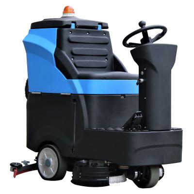 China Hotels Automatic Ride on  Floor Scrubber Machine Driving floor scrubber for cleaning Factory Airport for sale