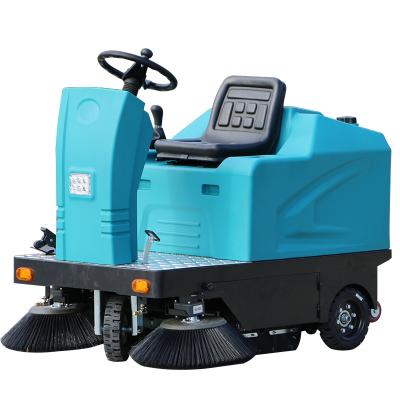 China Hotels Electric Small Size Floor Sweepers driving type Road Sweeper Street Sweeper with battery for collecting dust for sale