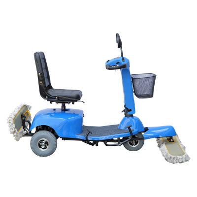 China Hotels Three Wheels Electric Dry Mopping Dust Collection Push Cart For Shopping Mall for sale