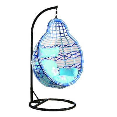 China Modern Outdoor Metal Furniture Rattan Egg Patio Hanging Outdoor Chair Swing for sale