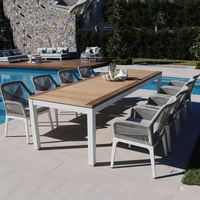 China Outdoor dining table and chairs contemporary modern patio furniture for sale